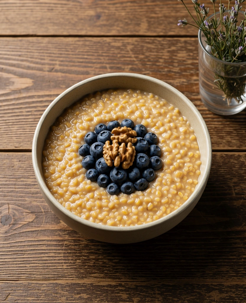 Warmer Hirsebrei mit Beeren